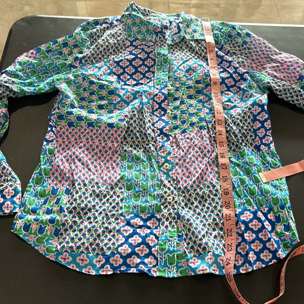 Talbots Medium Petite Tulip Patchwork Blouse. (10… - image 9